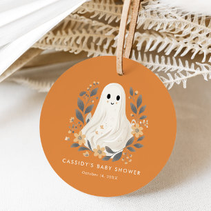 Little Boo Boho Ghost Halloween Baby Shower Favour Tags