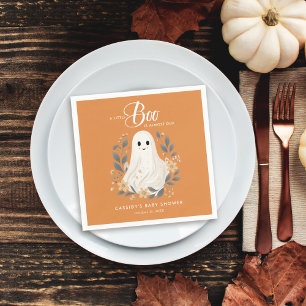 Little Boo Boho Ghost Halloween Baby Shower Napkin