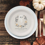Little Boo Boho Ghost Halloween Baby Shower Paper Plate<br><div class="desc">Little Boo Boho Ghost Halloween Baby Shower Paper Plates features an adorably spooky ghost,  surrounded by bohemian botanicals.</div>