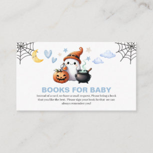Little Boo Boy Baby Shower Book for baby Request Enclosure Card