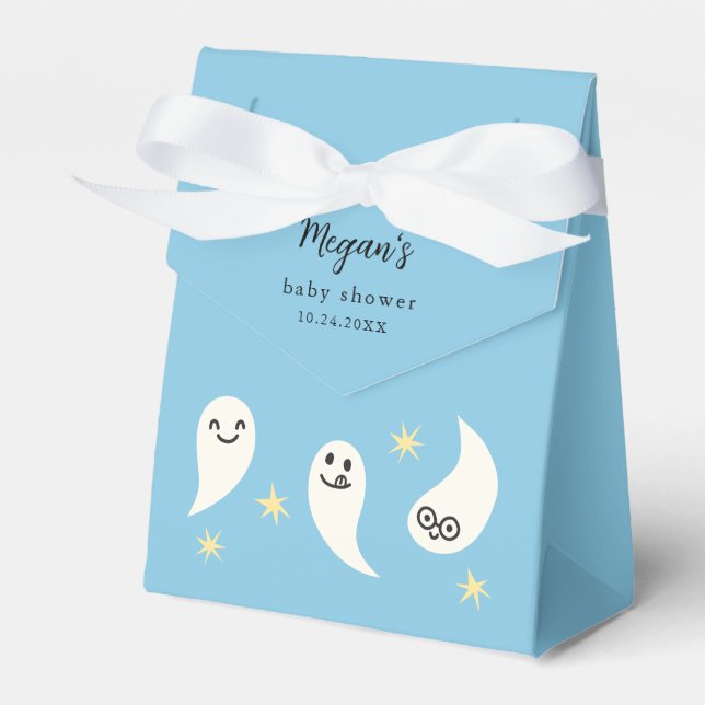 Little Boo Boy Baby Shower Favour Boxes (Front Side)