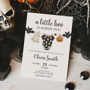 Little Boo Clothesline Baby Shower Invitation
