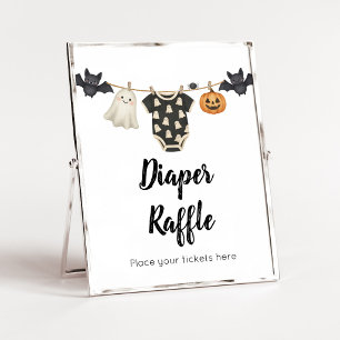 Little Boo Clothesline Diaper Raffle Sign