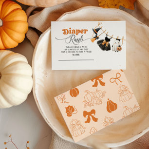 Little Boo Clothesline Diaper raffle ticket Enclosure Card