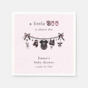 Little Boo Clothesline Girl Baby Shower Napkin