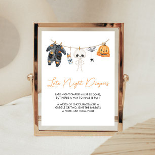Little Boo Clothesline Late Night Diapers Sign