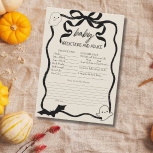 Little Boo Coquette Baby Prediction Game Card