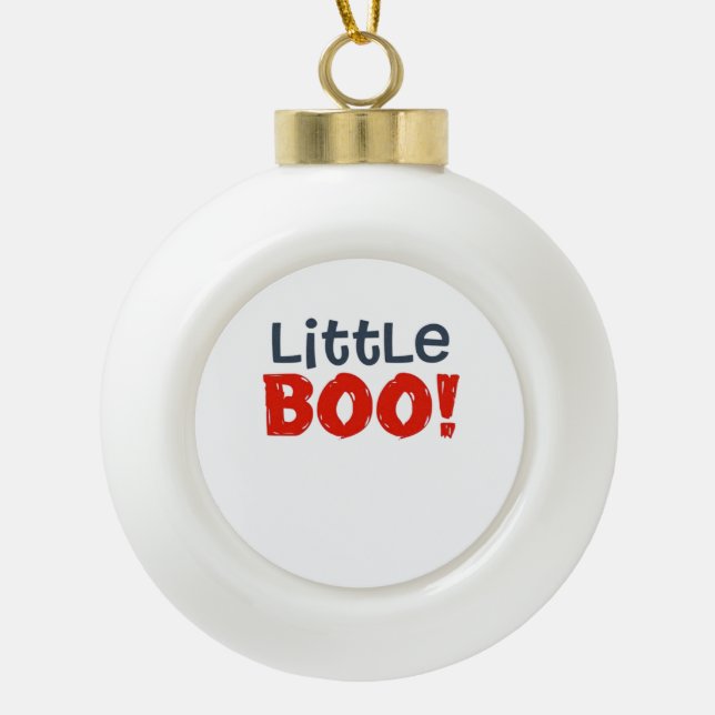 Little Boo Creative Casual Ceramic Ball Christmas Ornament (Front)