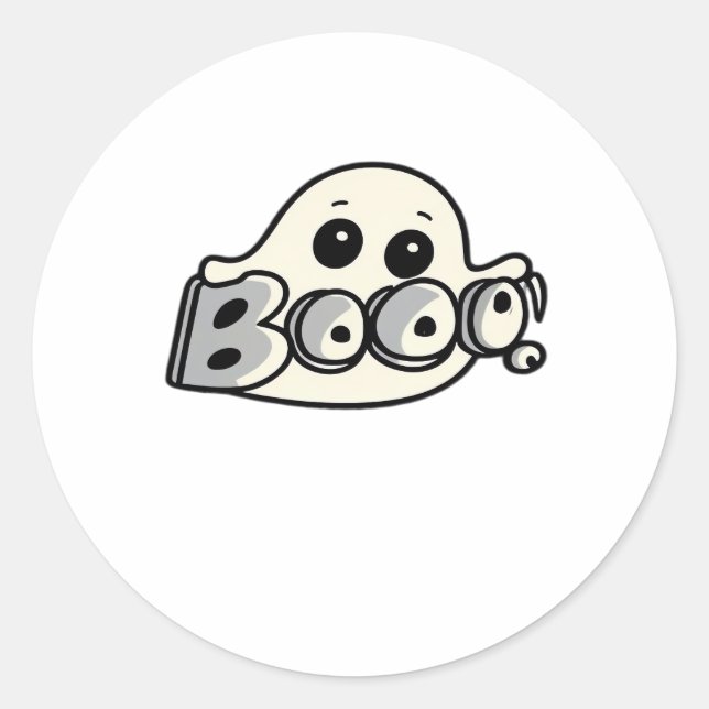 Little Boo Creative Casual Classic Round Sticker (Front)