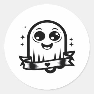 Little Boo Creative Style Classic Round Sticker