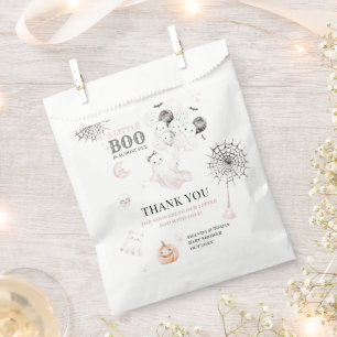 Little Boo Cute Ghost Halloween Baby Girl Shower Favour Bags