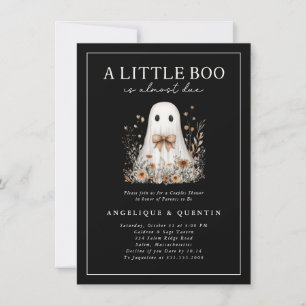 Little Boo Cute Ghost Wildflowers Couples Shower  Invitation