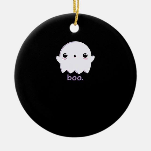 Little Boo Cute Halloween Ceramic Tree Decoration (Front)