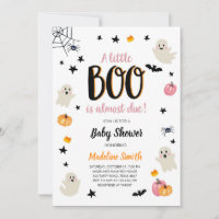 Little Boo Cute Halloween Pink Ghost Baby Shower I