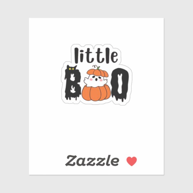 Little Boo Cute Halloween Pumpkin Cat Vintage Styl (Sheet)