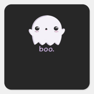 Little Boo Cute Halloween Square Sticker