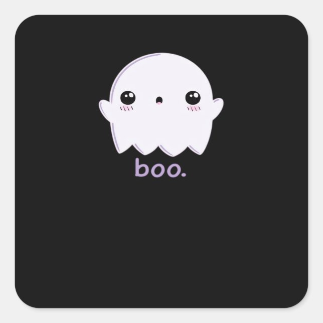 Little Boo Cute Halloween Square Sticker (Front)