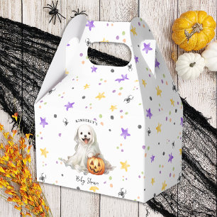 Little Boo Cute Halloween Watercolor Baby Shower Favour Box