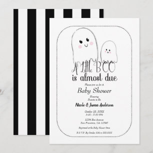 Little BOO Due Ghost Halloween Baby Shower Invitation