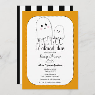 Little BOO Due Halloween Ghost Baby Shower Invitation