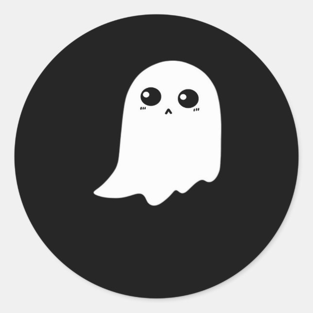 Little Boo Funny Meme Design Classic Round Sticker (Front)