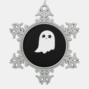 Little Boo Funny Meme Snowflake Pewter Christmas Ornament