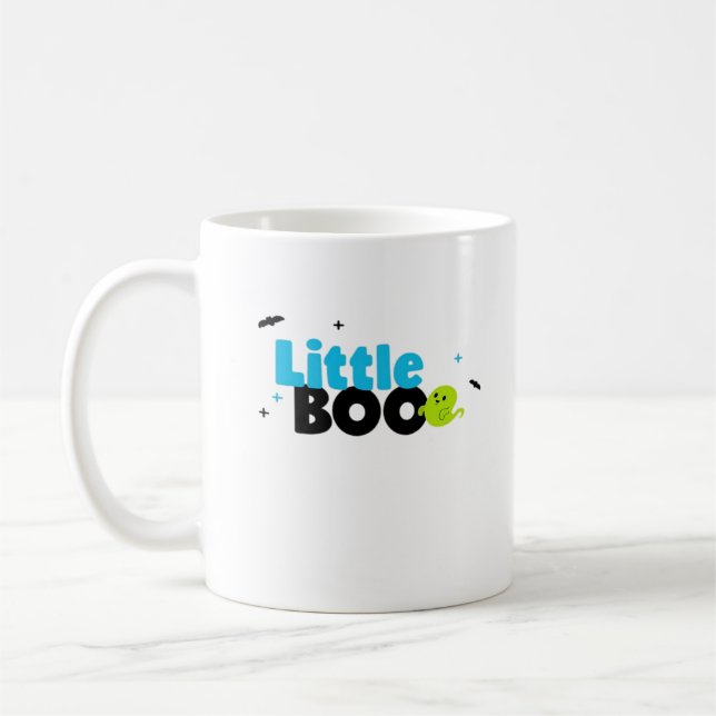 Little Boo Funny Retro Coffee Mug (Left)