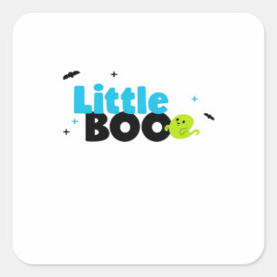 Little Boo Funny Retro Square Sticker