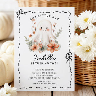 Little Boo Ghost Birthday Invitation