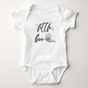 Little Boo Ghost Boys Halloween Baby Bodysuit