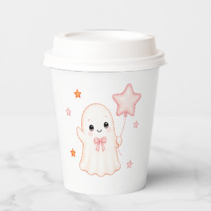 Little Boo Ghost Girl Halloween Baby Shower Paper Cups