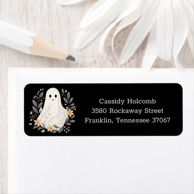 Little Boo Ghost Halloween Baby Shower Address (Insitu)