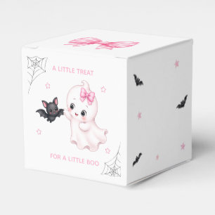 Little Boo Ghost Pink Halloween Baby Shower Favour Box