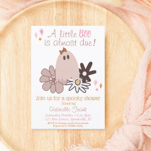 Little Boo Girl Baby Shower Invitation