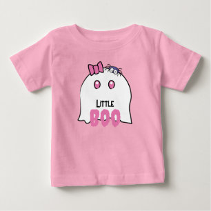 Little Boo Girl First Halloween Cute Ghost Family Baby T-Shirt