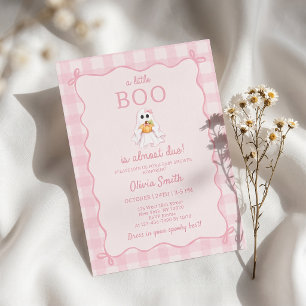 Little Boo Girl Ghost Baby Shower Invitation