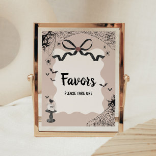 Little Boo Gothic Baby Shower Favours Sign