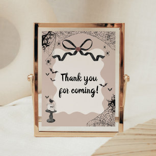 Little Boo Gothic Baby Shower Thank you Sign