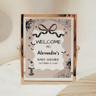 Little Boo Gothic Baby Shower Welcome Sign