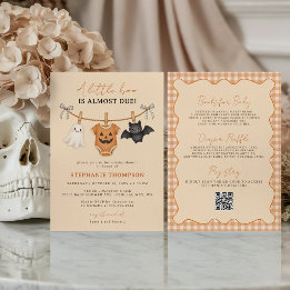 Little Boo Halloween All In One Baby Shower  Invitation