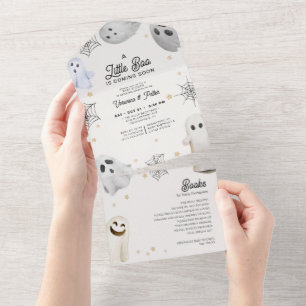Little Boo Halloween Baby Shower All One Invite