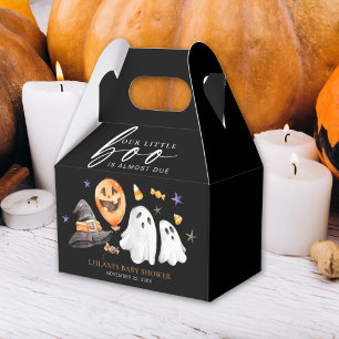 Little Boo Halloween Baby Shower Black Favour Box