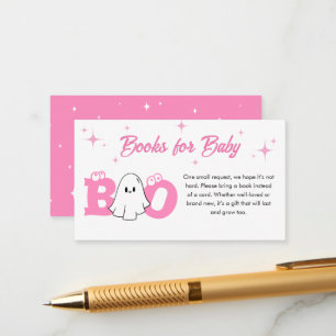 Little Boo Halloween Baby Shower Books For Baby Enclosure Card