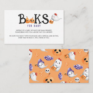 Little Boo Halloween Baby Shower Books For Baby Enclosure Card