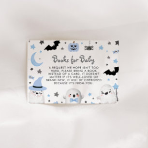 Little Boo Halloween Baby Shower Books for Baby Enclosure Card