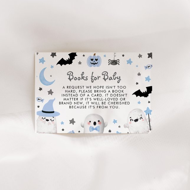 Little Boo Halloween Baby Shower Books for Baby Enclosure Card (Creator Uploaded)