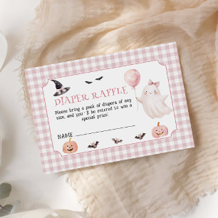 Little Boo Halloween Baby Shower Diaper Raffle Enclosure Card