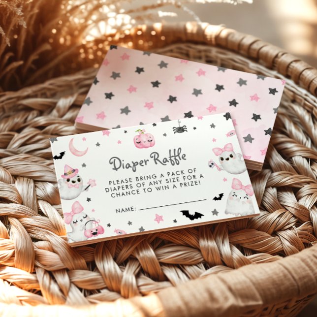 Little Boo Halloween Baby Shower Diaper Raffle Enclosure Card (Creator Uploaded)