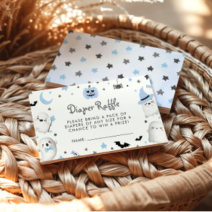 Little Boo Halloween Baby Shower Diaper Raffle Enclosure Card