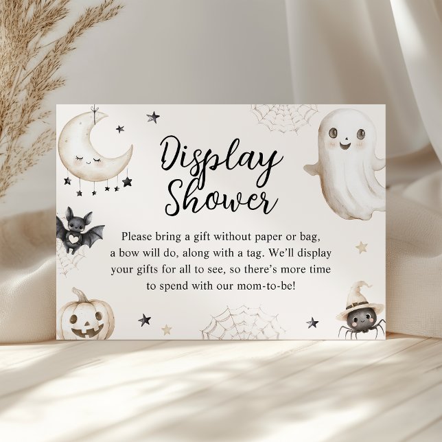 Little Boo Halloween Baby Shower Display Shower Enclosure Card (Creator Uploaded)